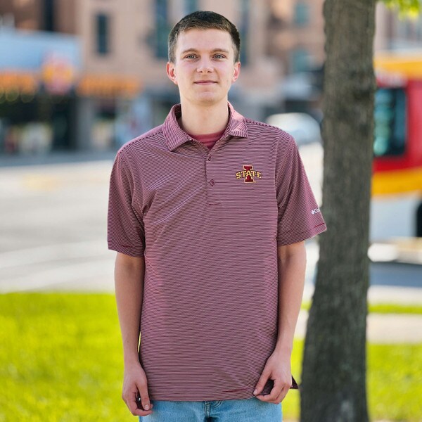 Columbia I-State Dark Red Double Hit Polo